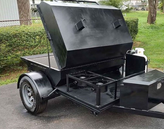 >2023 grill trailer. Specs: dial propane burners with tank