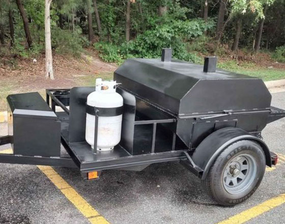 2023 grill trailer. Specs: dial propane burners with tank,